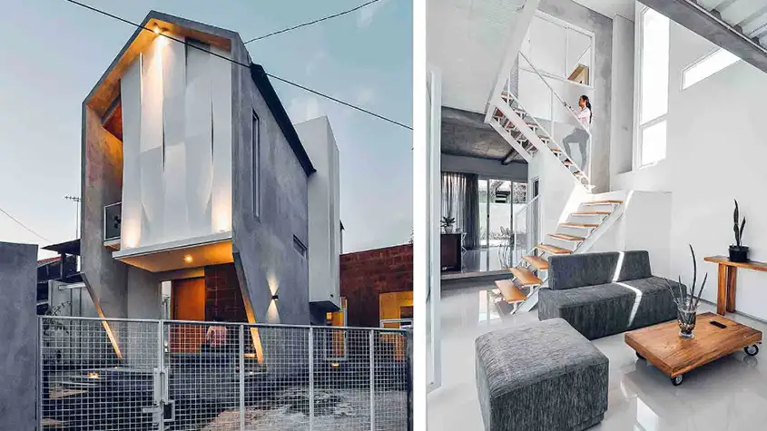 Desain Rumah 2 Lantai Loft Sederhana