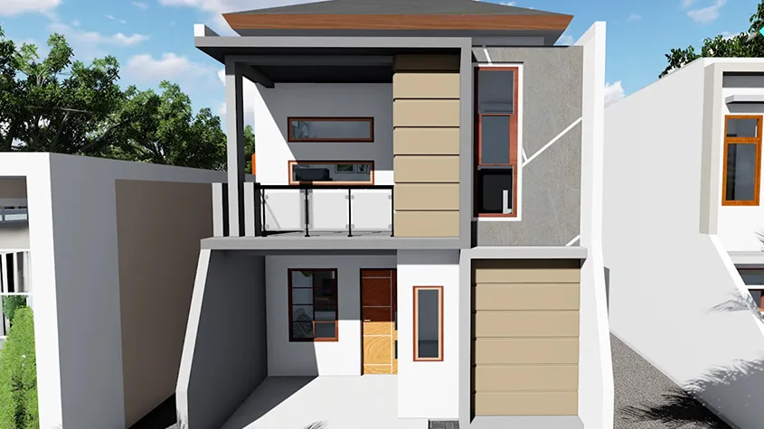 Desain Rumah 2 Lantai Sederhana dan Biaya 100 Juta