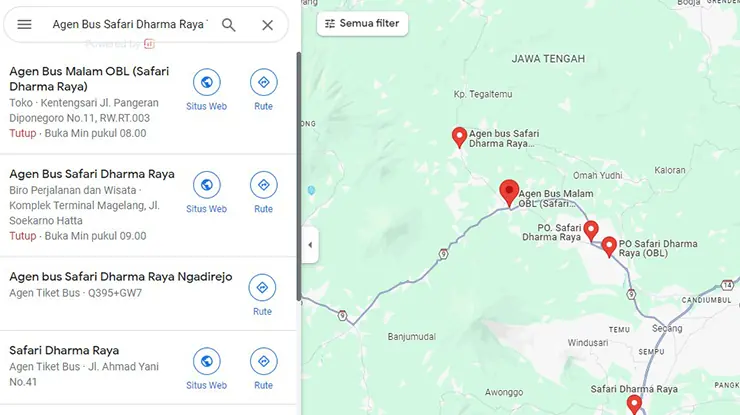 Cara Mencari Agen Bus Safari Dharma Raya Terdekat