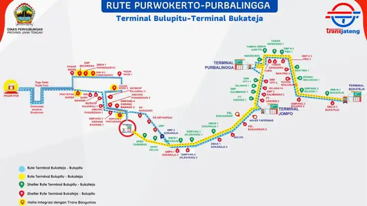 Rute Trans Jateng Purwokerto Terbaru